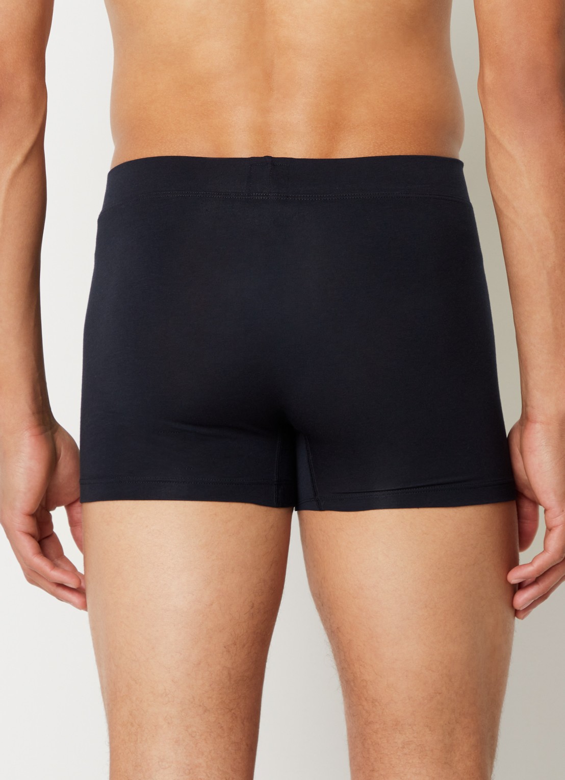 Schiesser Long Life Soft boxershort in uni - achterkant donkerblauw
