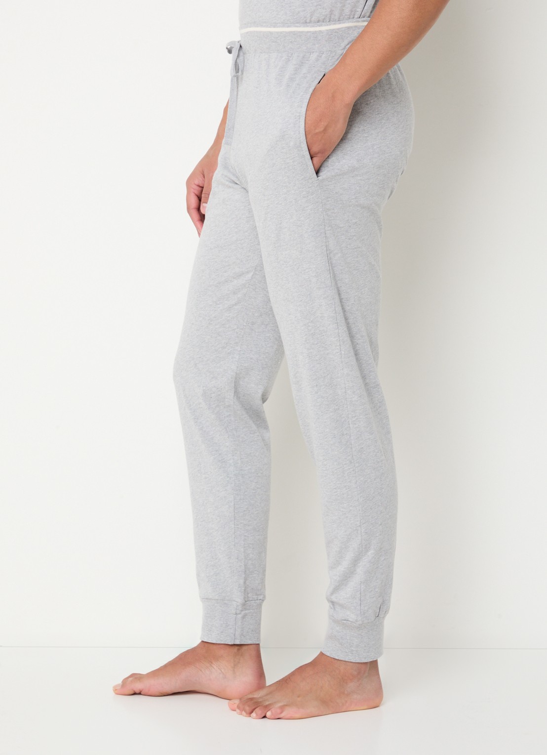 Schiesser Pyjamabroek met steekzakken - detail 5 grijsmele