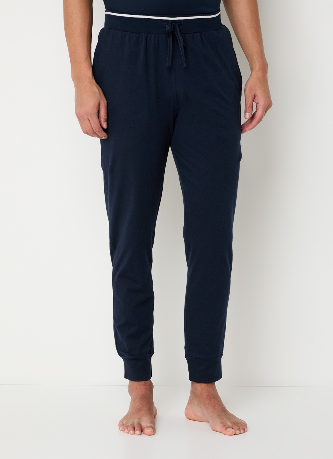 Schiesser Pyjamabroek met steekzakken - detail donkerblauw