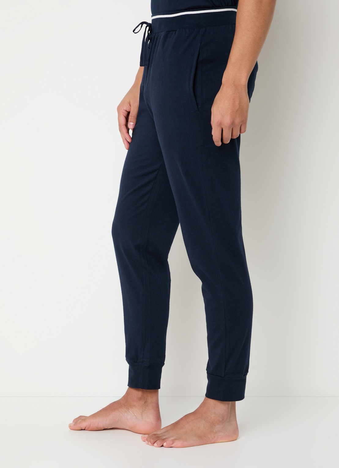 Schiesser Pyjamabroek met steekzakken - detail 2 donkerblauw