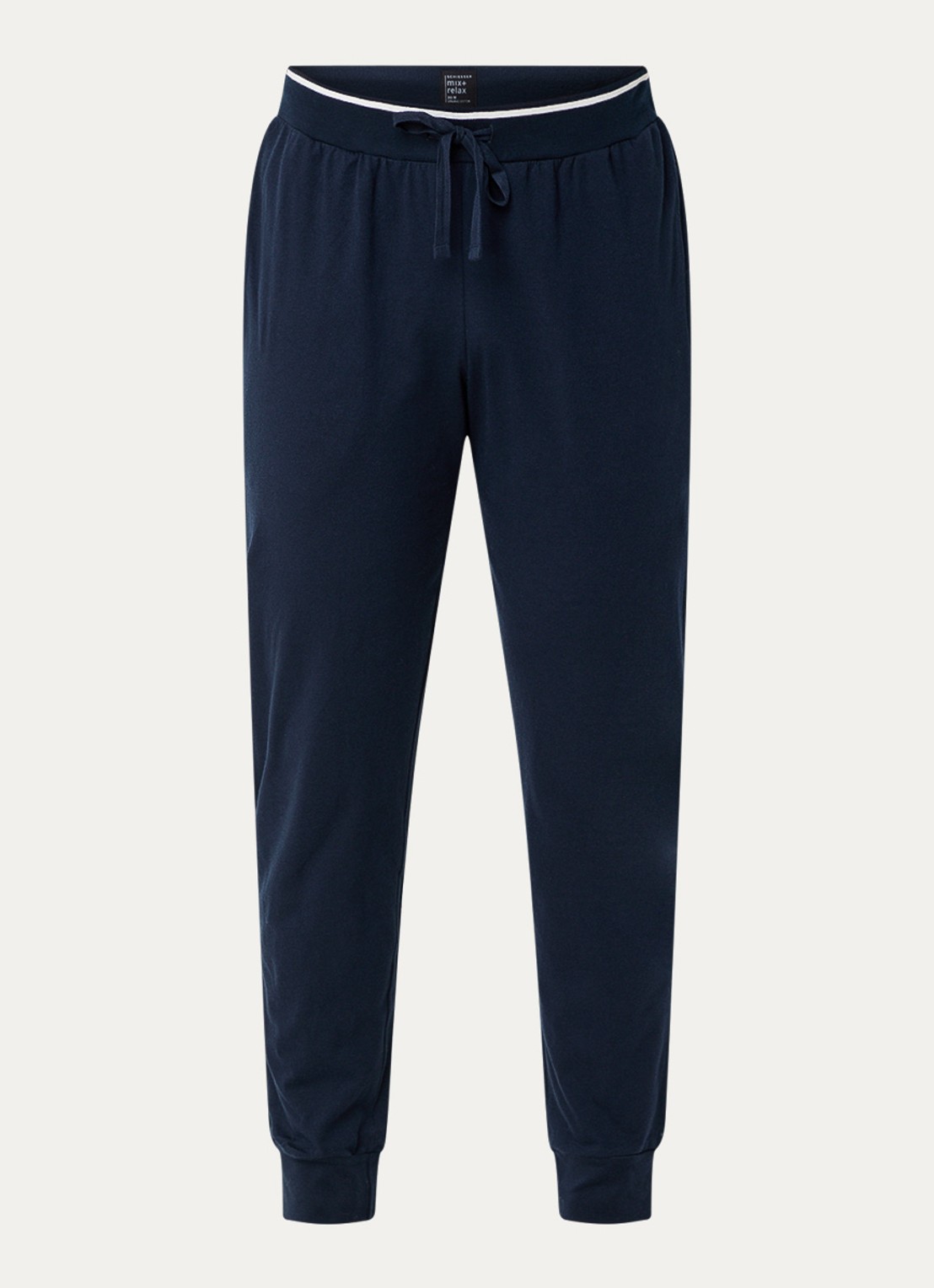Schiesser Pyjamabroek met steekzakken - voorkant 3 donkerblauw