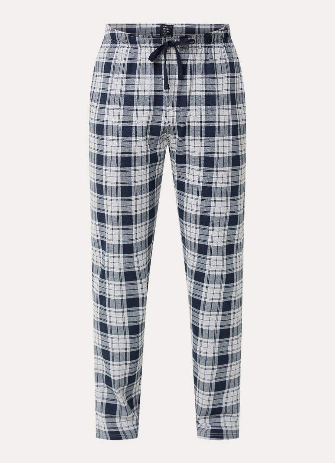 Schiesser Pyjamabroek met steekzakken - voorkant 4 grijs