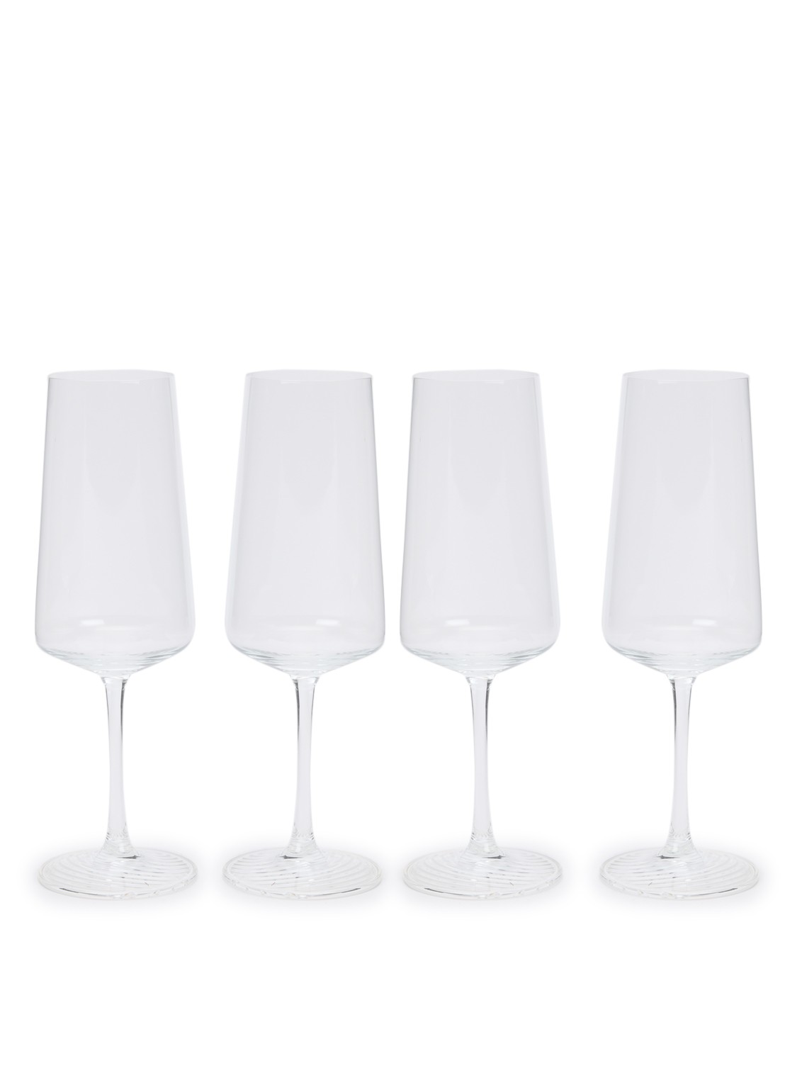 Schott Zwiesel Echo champagne glas 40 cl set van 4 - voorkant transparant
