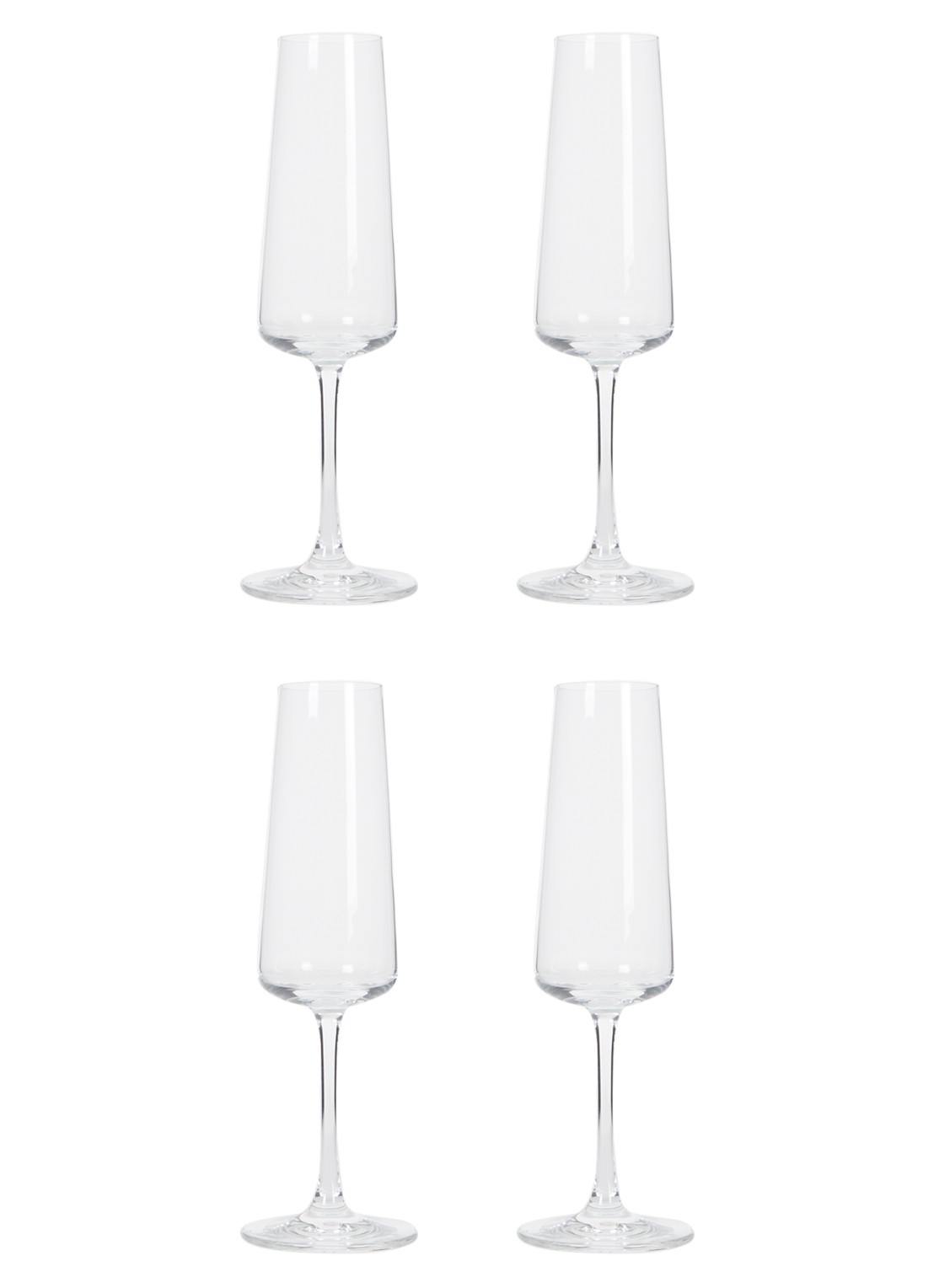 Schott Zwiesel MioVino champagneglas 26 cl set van 4 - voorkant transparant