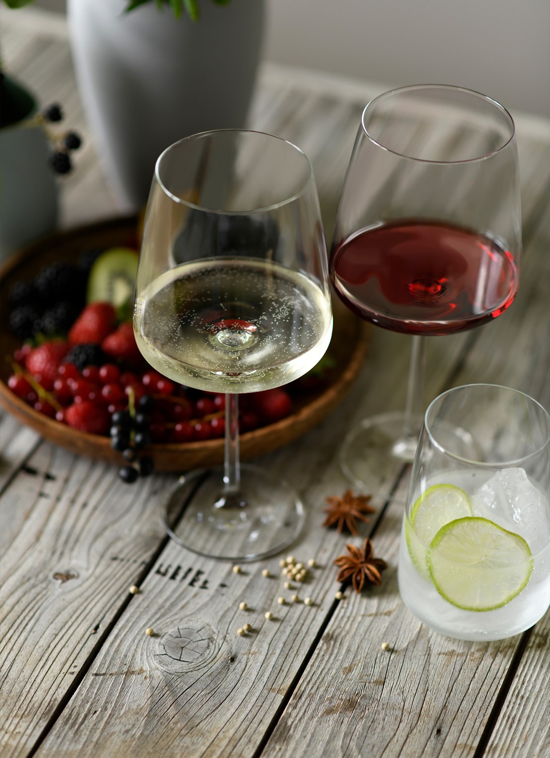 Schott Zwiesel Vivid Senses  Velvety & sumptuous  wijnglas 71 cl set van 2 - voorkant 2 transparant