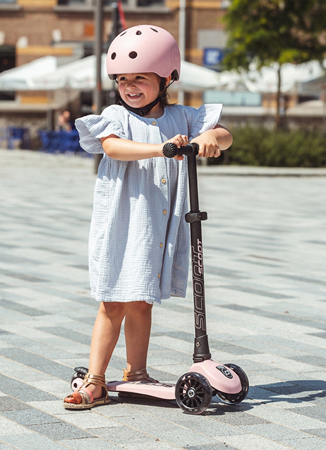 Scoot&Ride Highway Kick 3 step - voorkant 2 roze