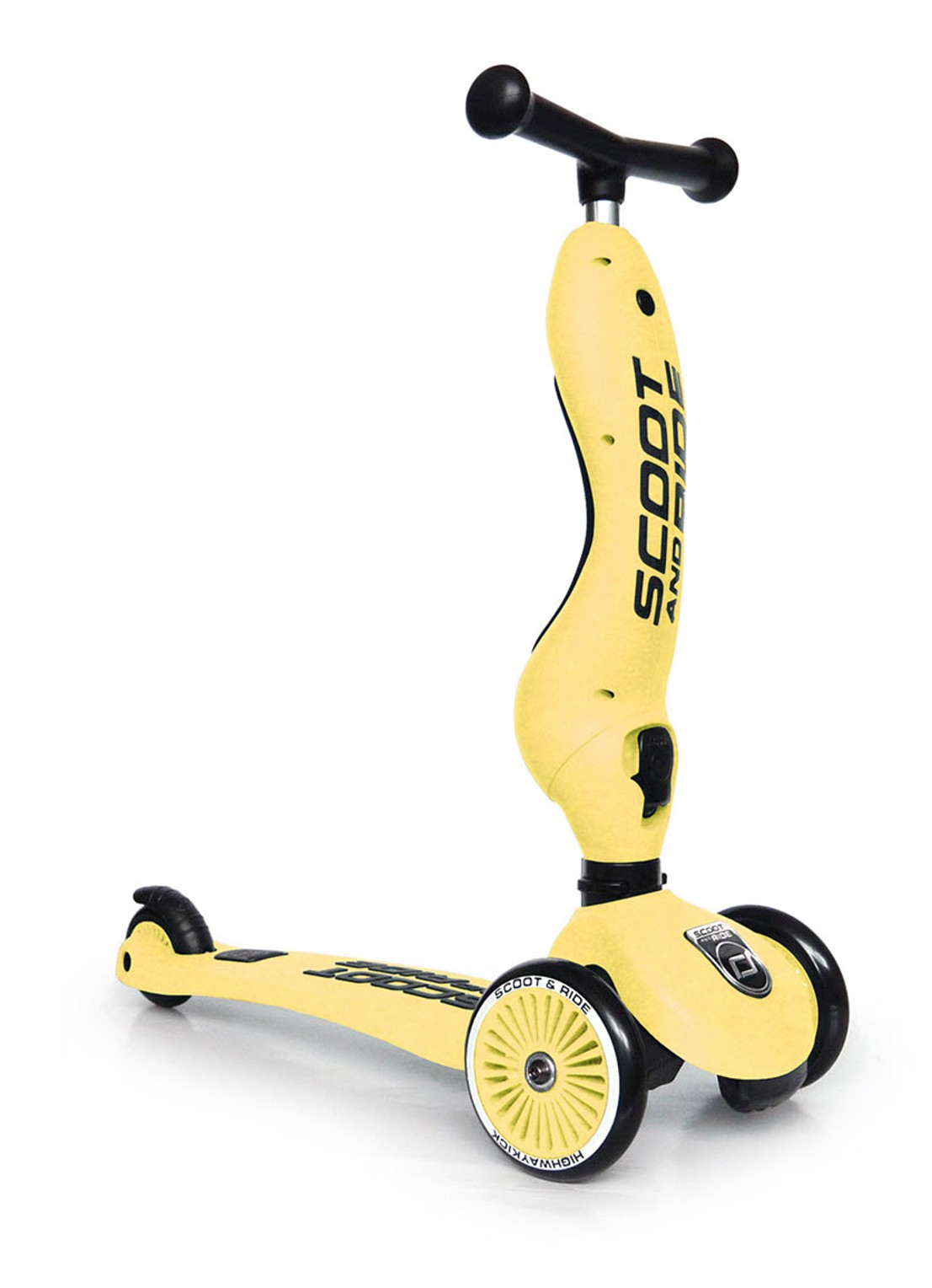Scoot&Ride Highwaykick 1 loopfiets en step - detail 3 geel