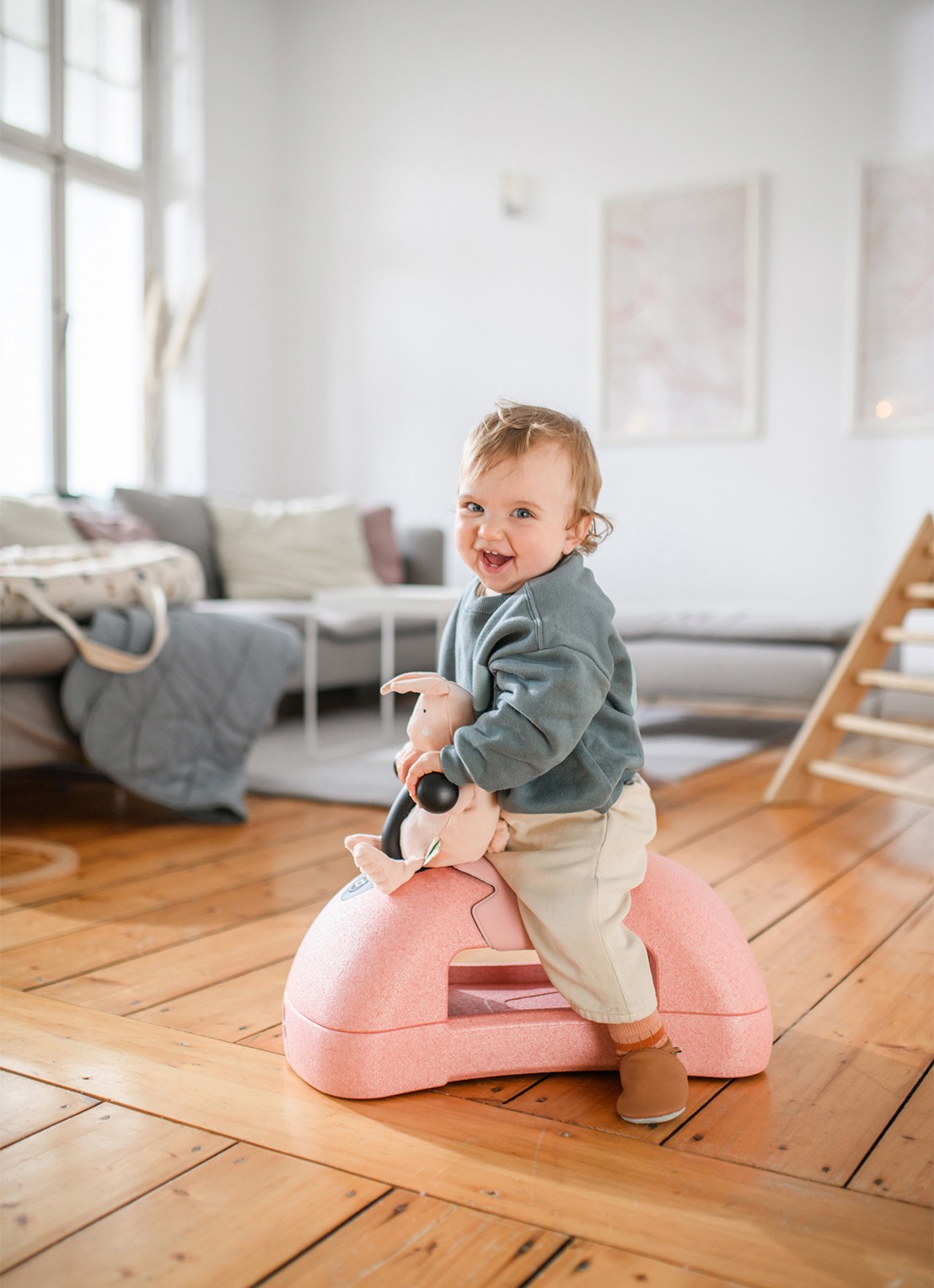 Scoot&Ride My First 3-in-1 loopwagen  - voorkant 7 roze