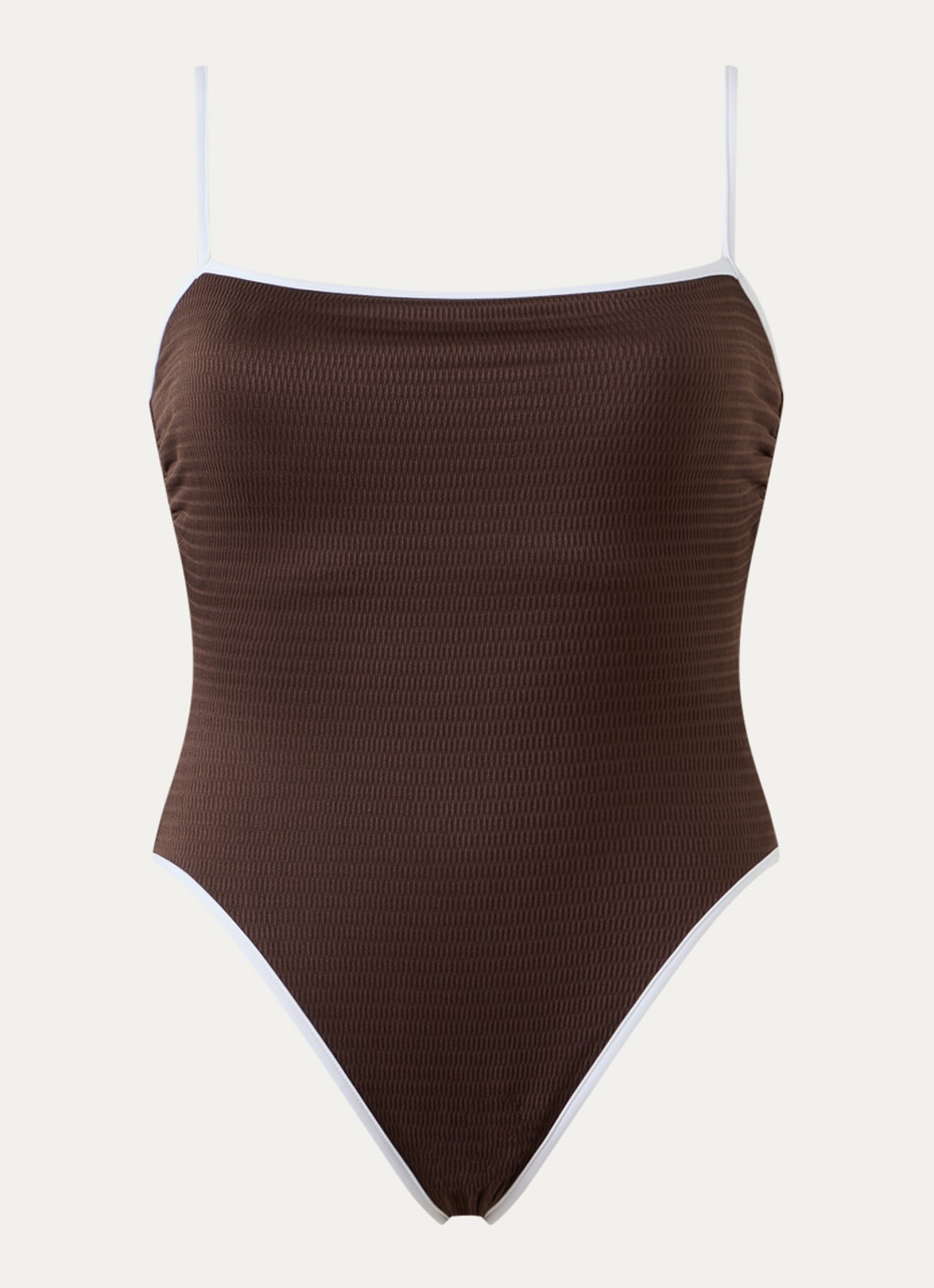 Seafolly Badpak met uitneembare vulling - voorkant 5 chocoladebruin