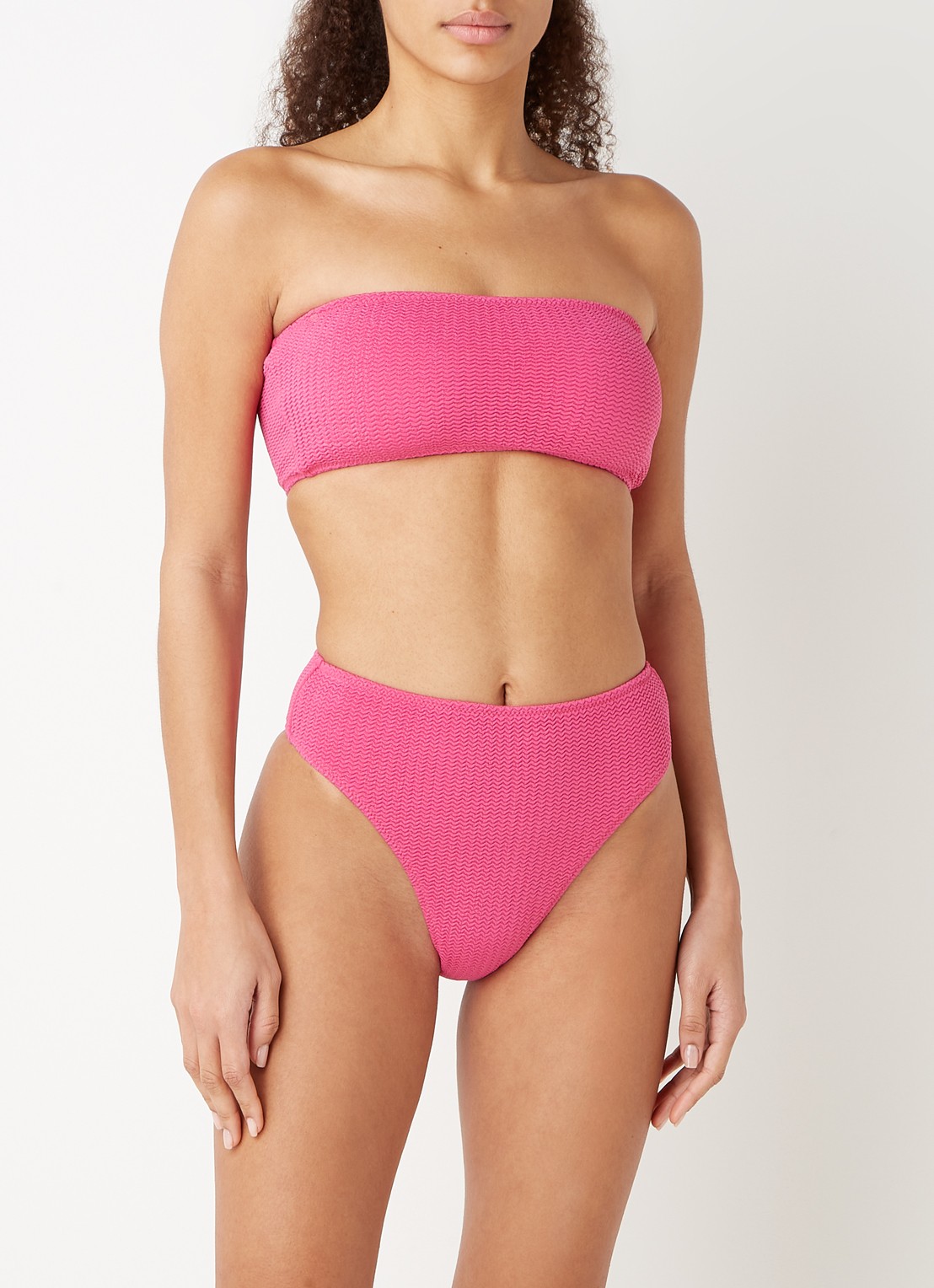 Seafolly Bandeau bikinitop met uitneembare vulling en afneembare bandjes - voorkant 5 fuchsia