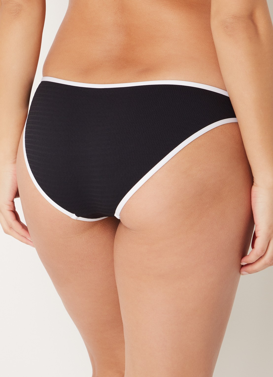 Seafolly Bikinislip met structuur - achterkant zwart