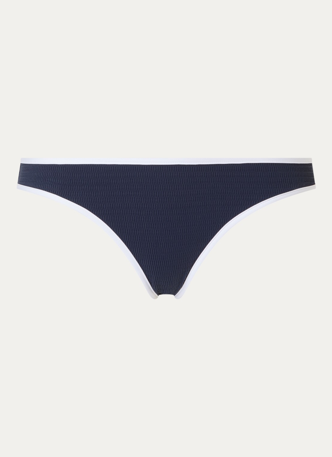 Seafolly Bikinislip met structuur - voorkant donkerblauw