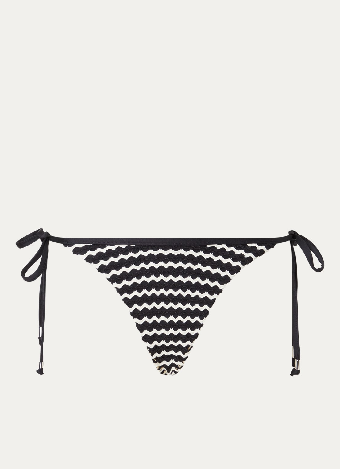 Seafolly Brazilian bikinislip met structuur - voorkant 4 zwart