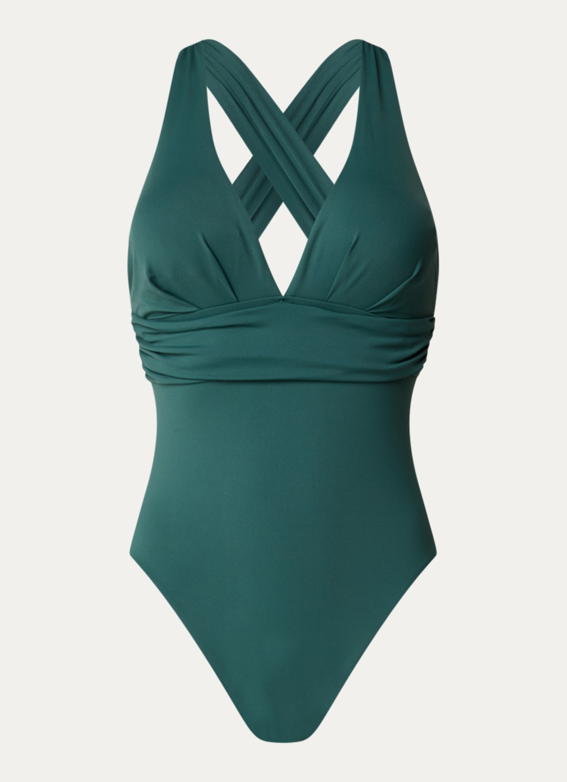 Seafolly Collective badpak met uitneembare vulling - voorkant 4 donkergroen