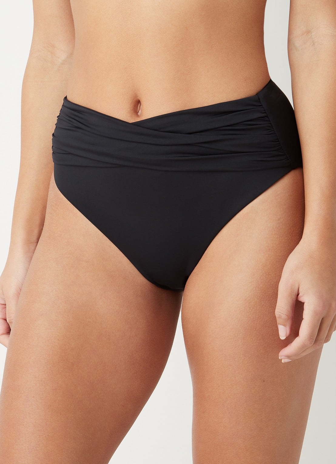Seafolly Collective high waisted bikinislip met plooidetail - detail 2 zwart