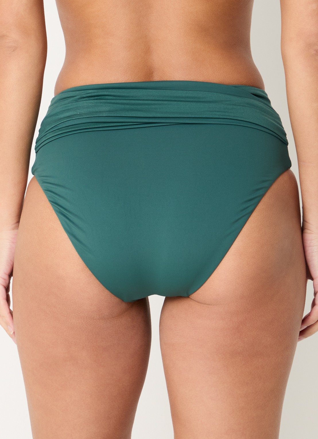 Seafolly Collective high waisted bikinislip - achterkant 5 donkergroen