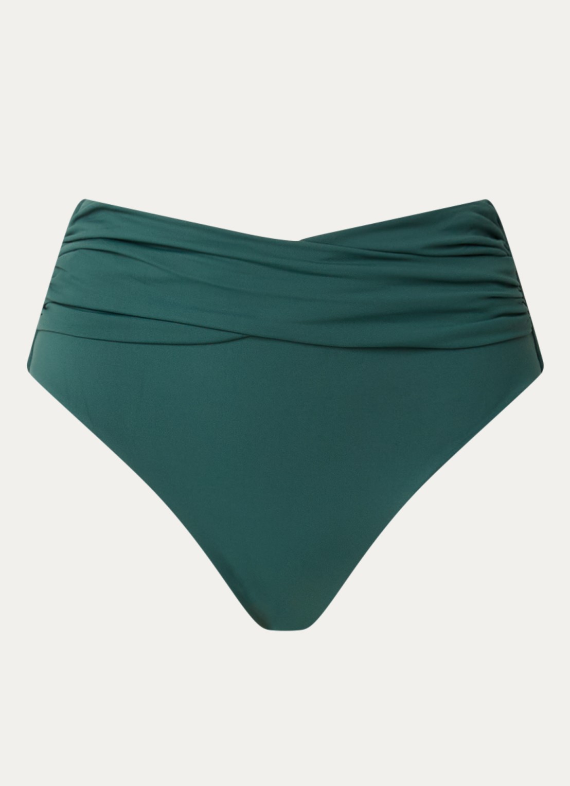 Seafolly Collective high waisted bikinislip - voorkant 3 donkergroen