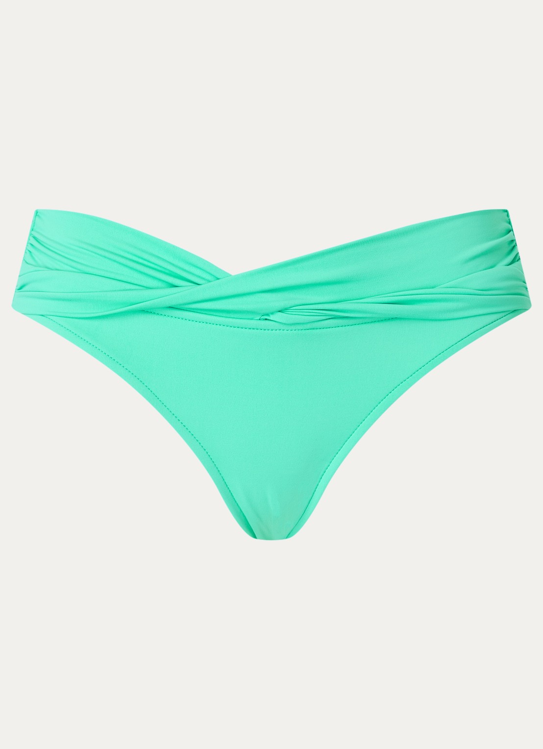 Seafolly Collective hipster bikinislip met plooidetail - voorkant 4 turquoise