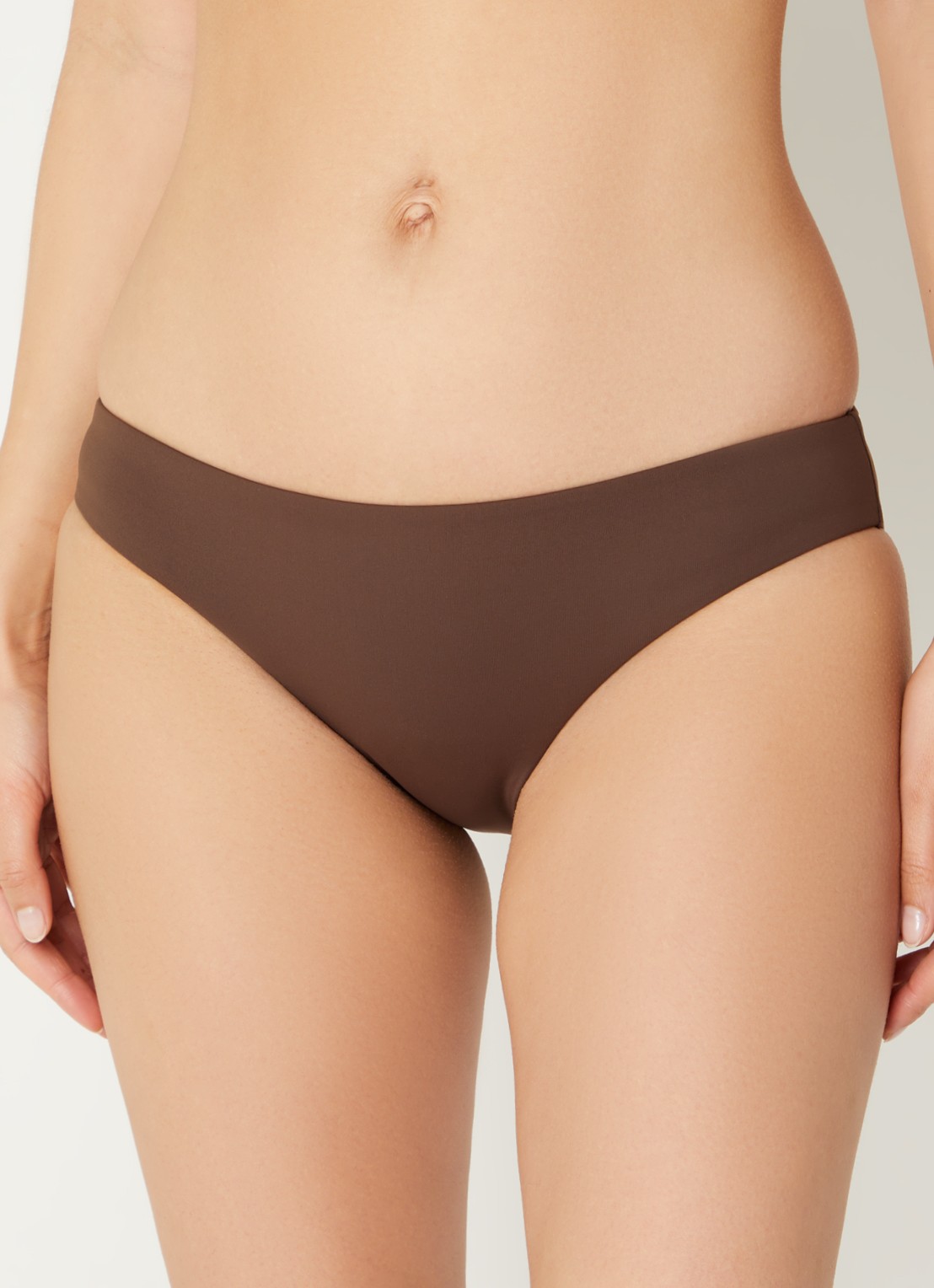 Seafolly Collective hipster bikinislip - voorkant 2 chocoladebruin
