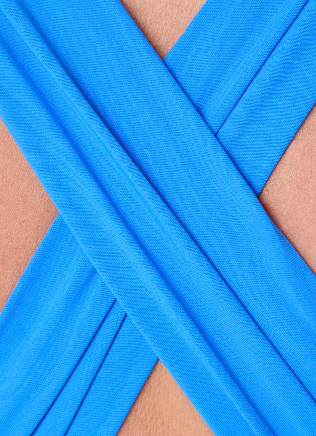 Seafolly Cross Back plunge badpak met plooidetail - detail 4 blauw