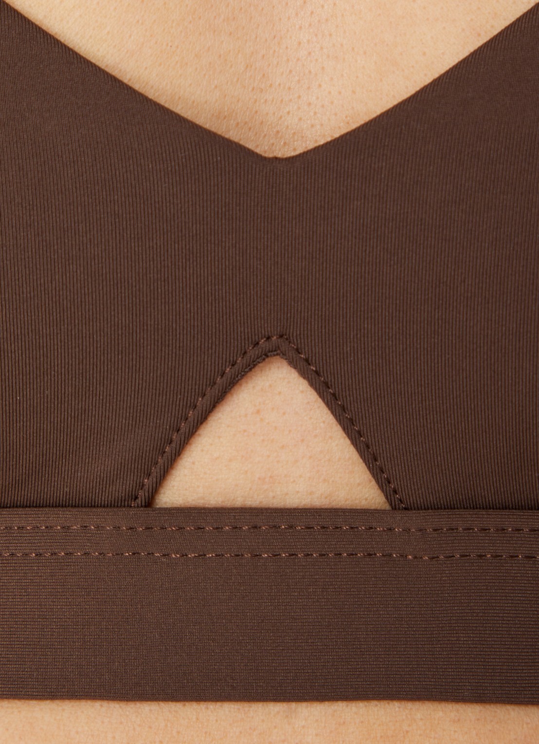 Seafolly Hybrid brallete bikinitop - detail 2 chocoladebruin