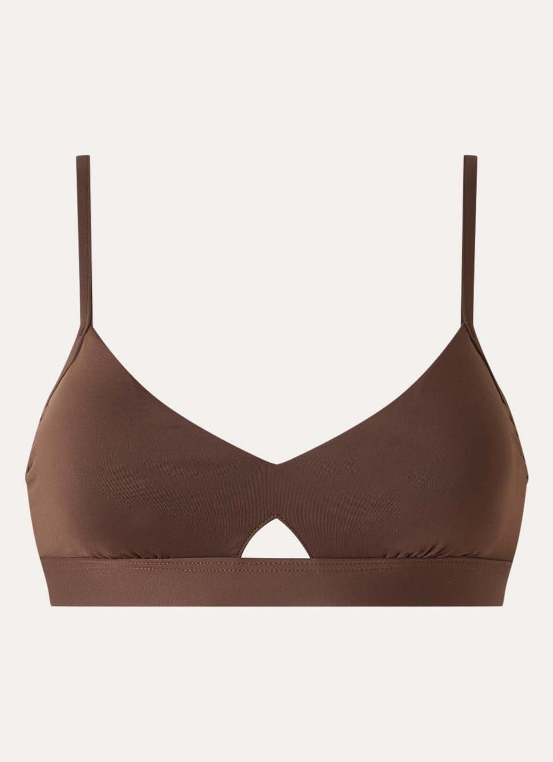 Seafolly Hybrid brallete bikinitop - voorkant 3 chocoladebruin
