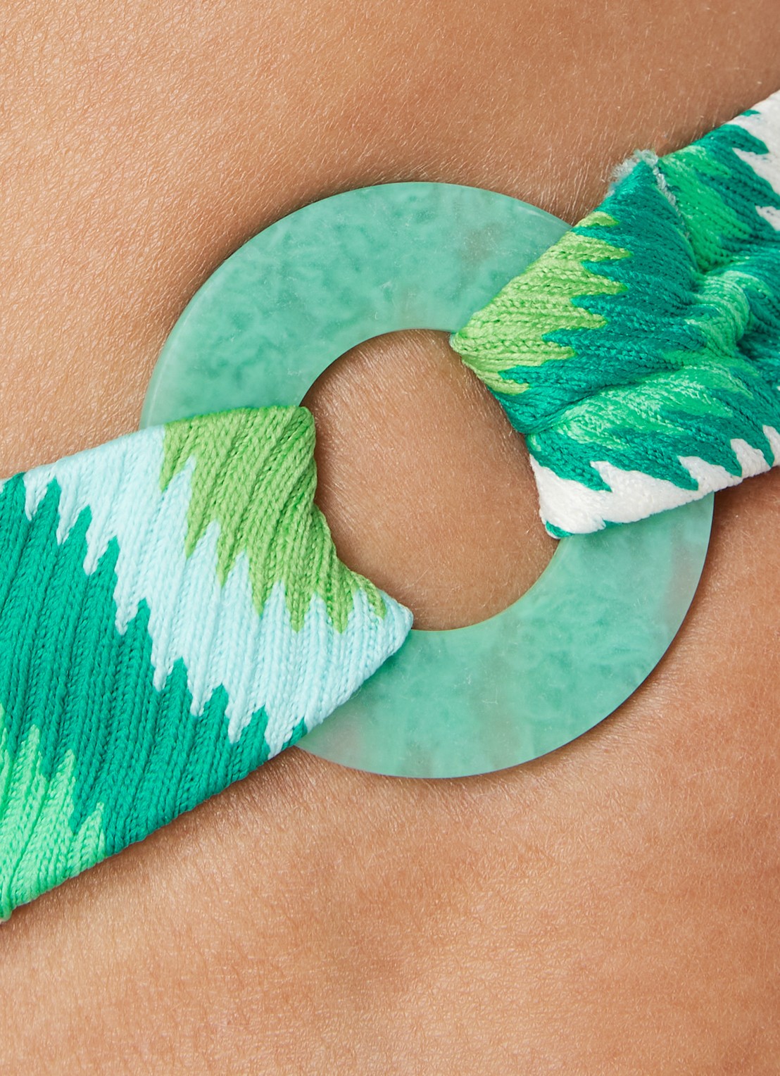 Seafolly Neue Wave brazilian bikinislip met print - detail 4 groen