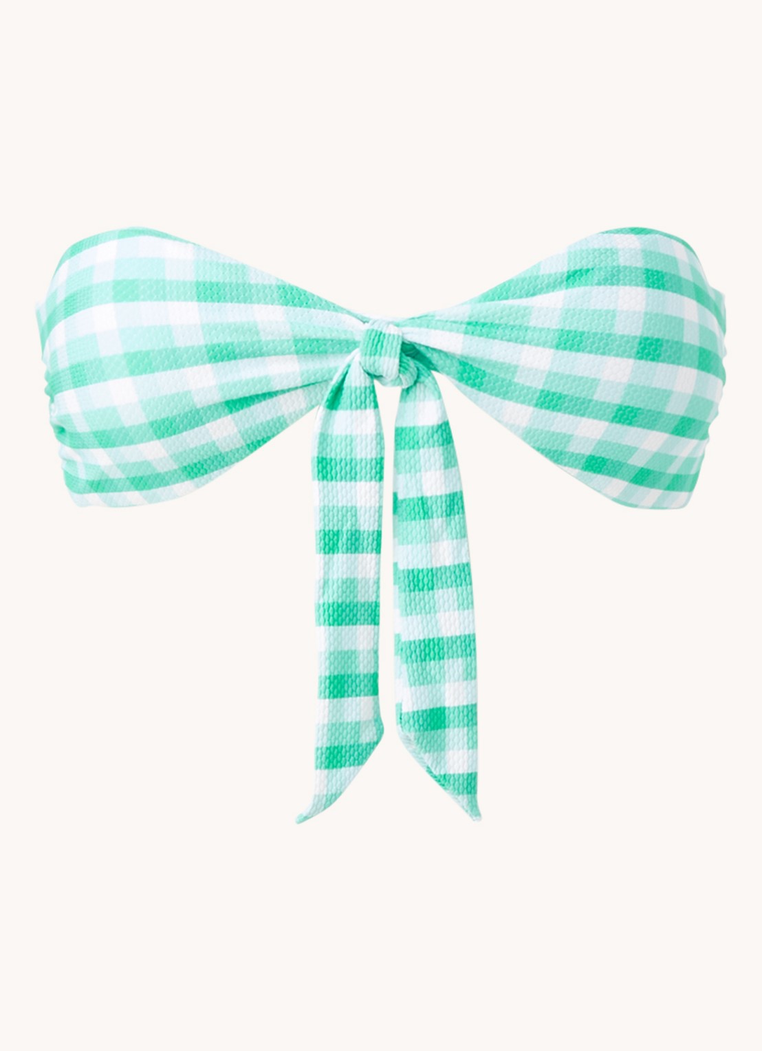 Seafolly Portofino bandeau bikinitop met uitneembare vulling - voorkant 2 groen