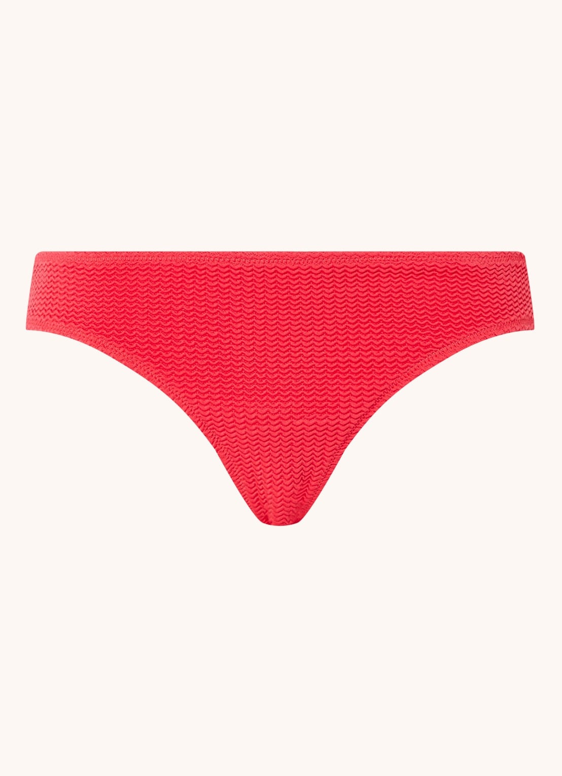 Seafolly Sea Dive bikinislip met structuur - voorkant steenrood