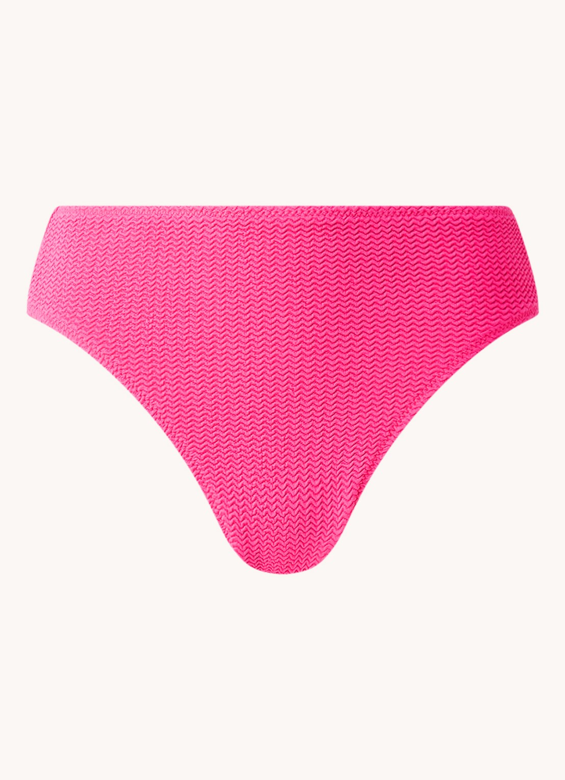 Seafolly Sea Dive high waisted brazilian bikinislip met structuur - voorkant 2 fuchsia