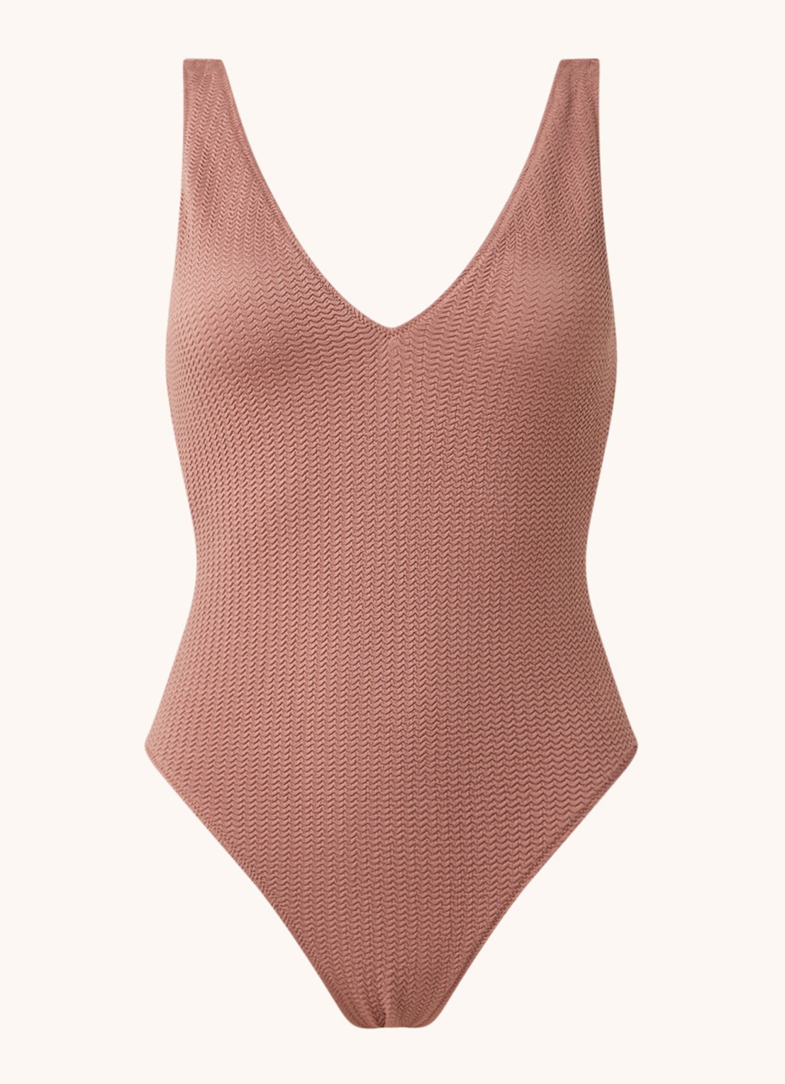 Seafolly Sea Dive voorgevormd badpak met structuur - voorkant 3 oudroze