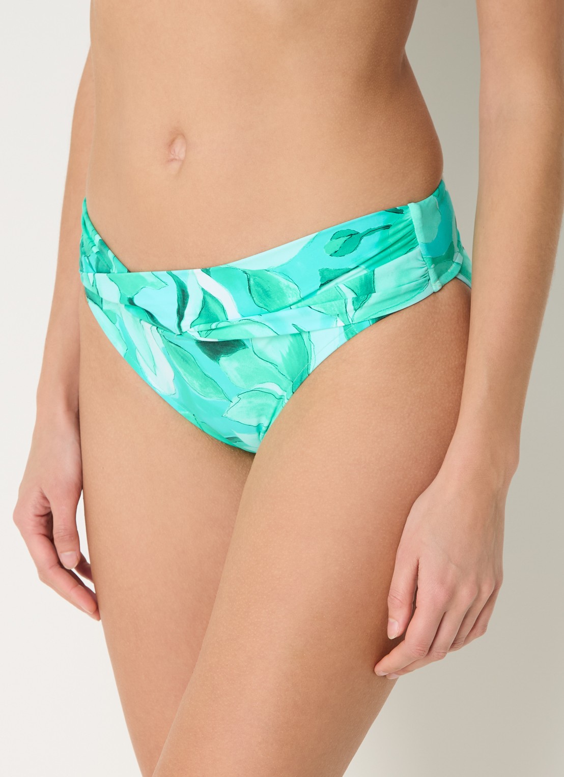 Seafolly Secret Garden bikinislip met bloemenprint - detail 4 groen