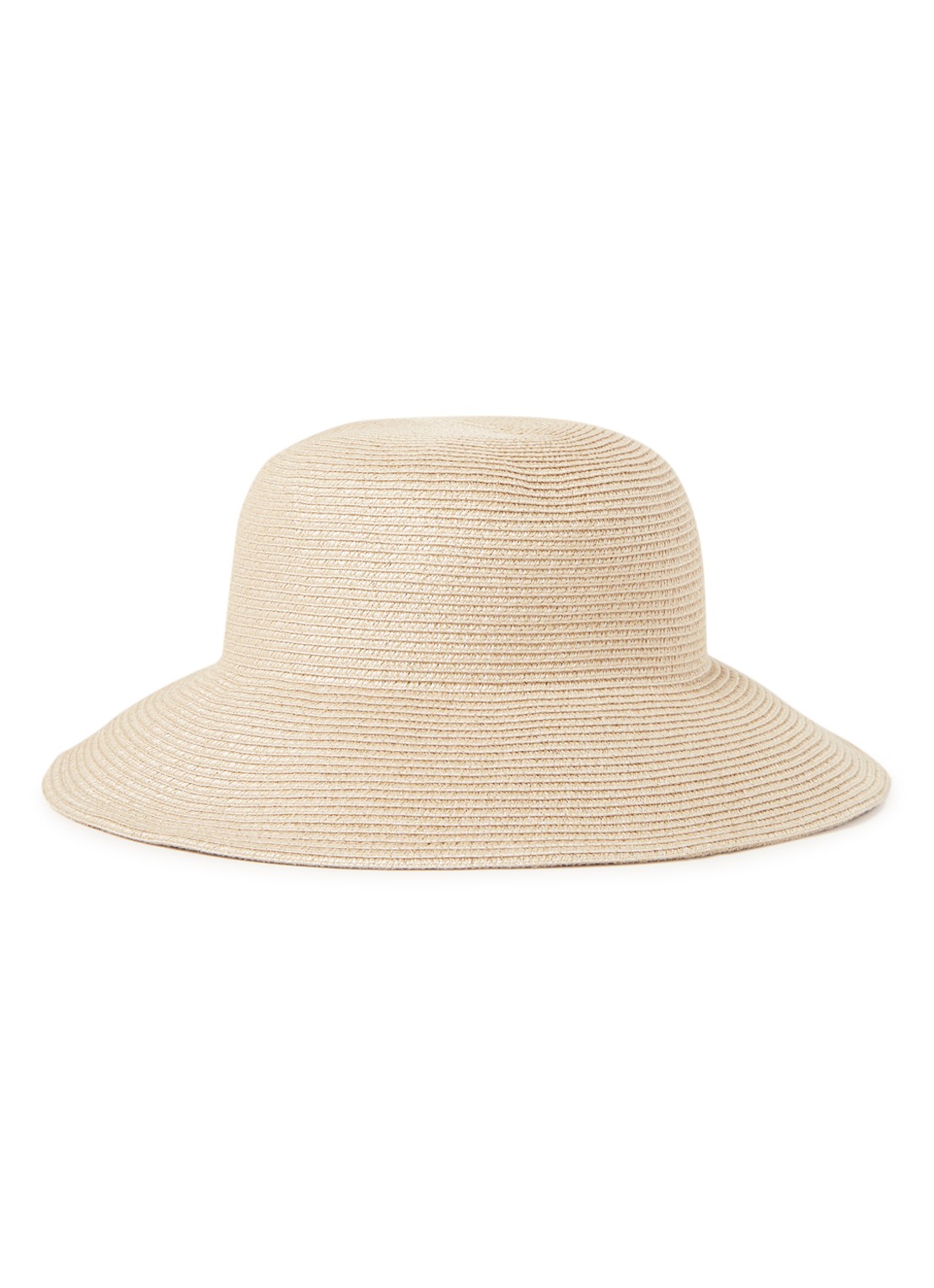 Seafolly Shady Lady hoed met lurex - voorkant beige