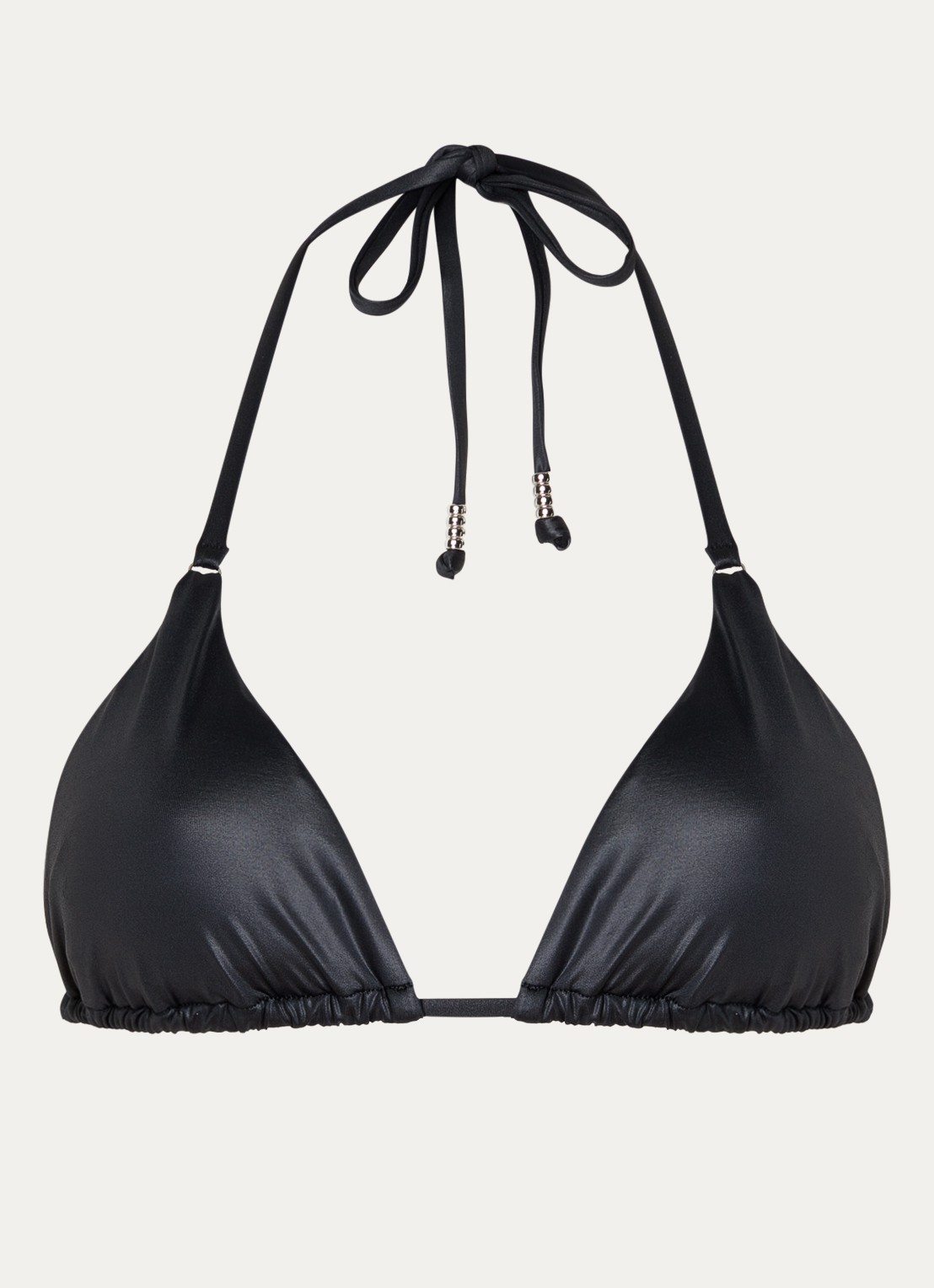Seafolly Soleil bikinitop met glanzende finish - voorkant 3 zwart