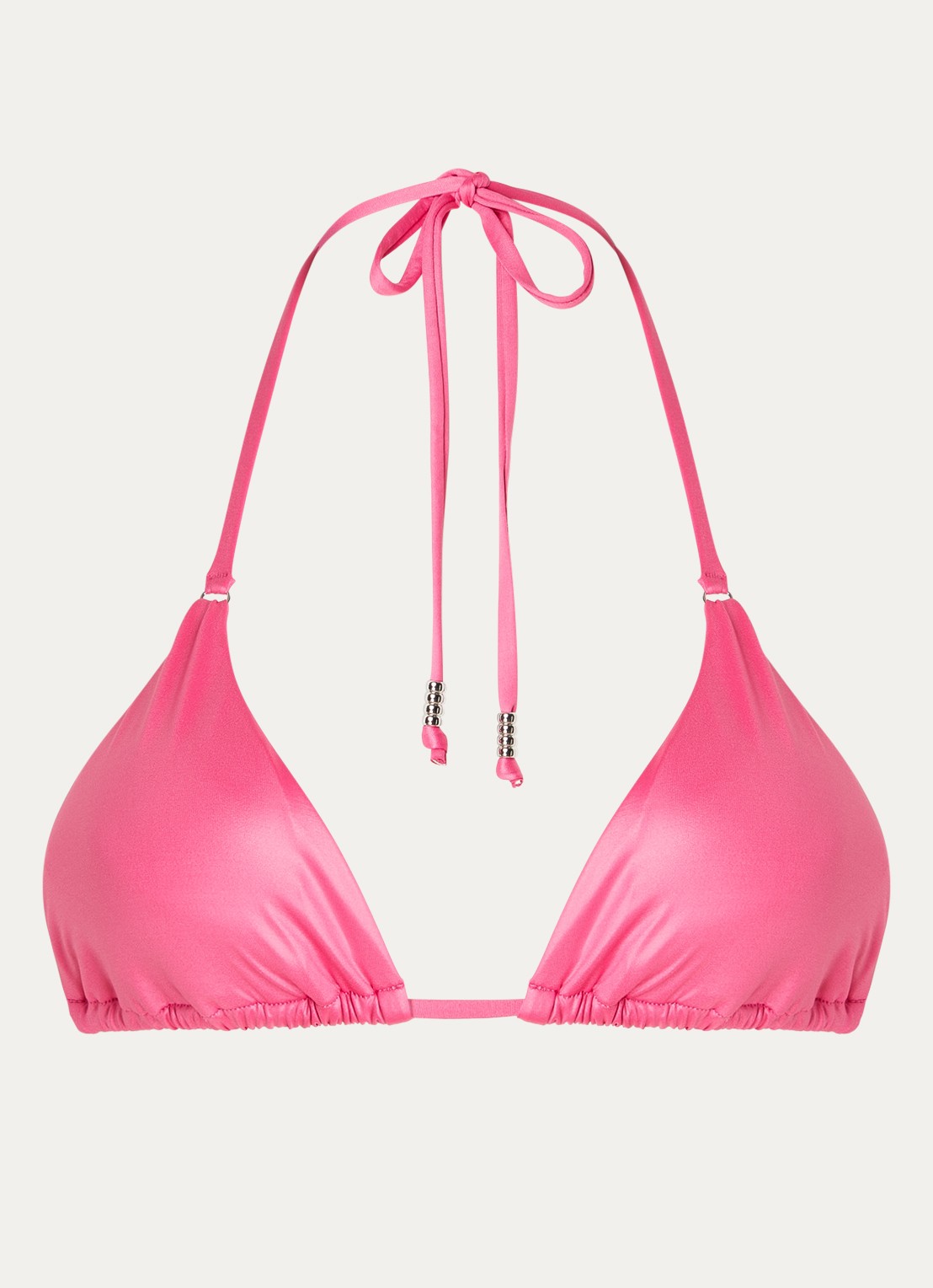 Seafolly Soleil bikinitop met glanzende finish - voorkant roze