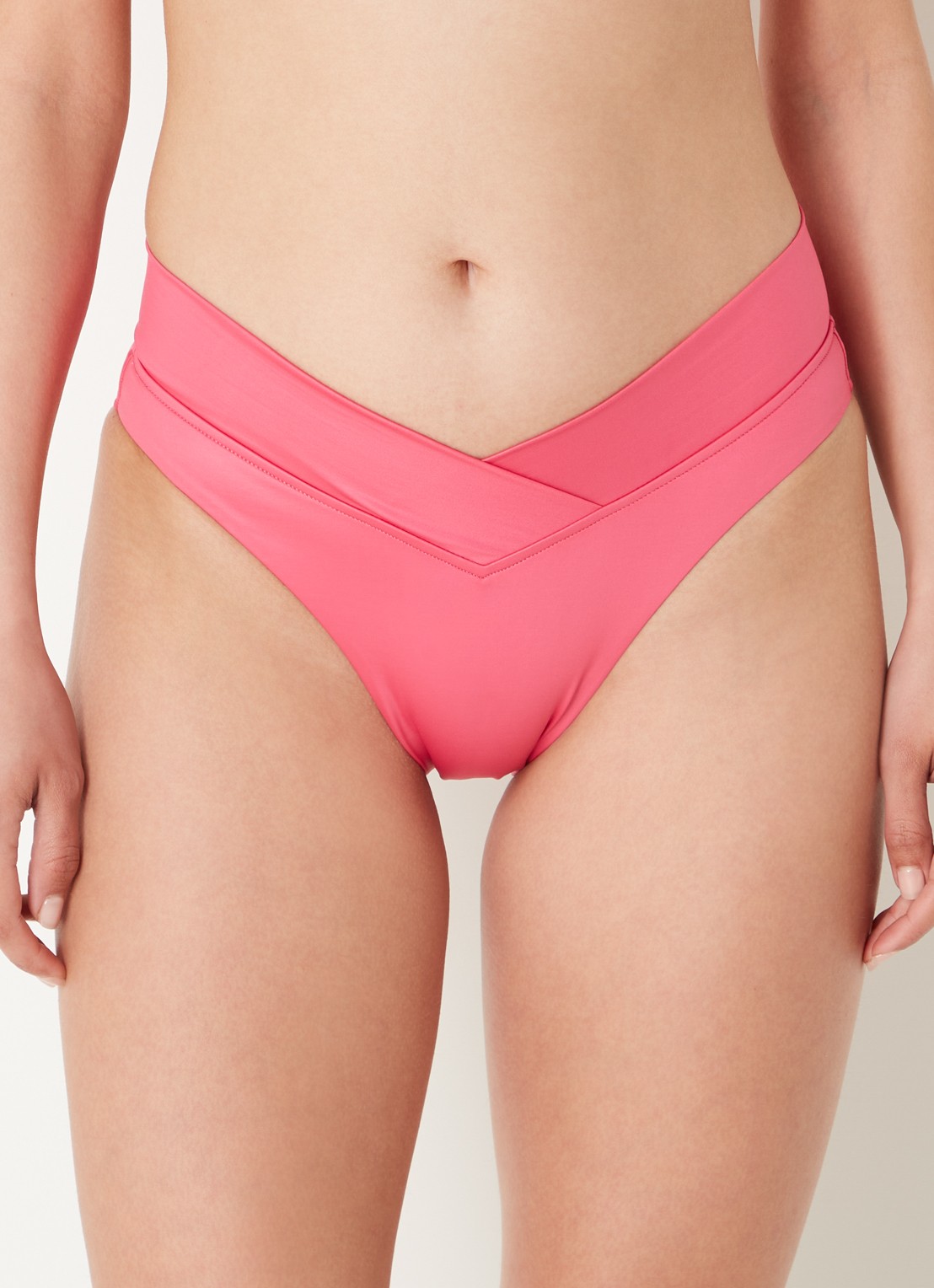 Seafolly Soleil tanga bikinislip met glanzende finish - detail 4 roze