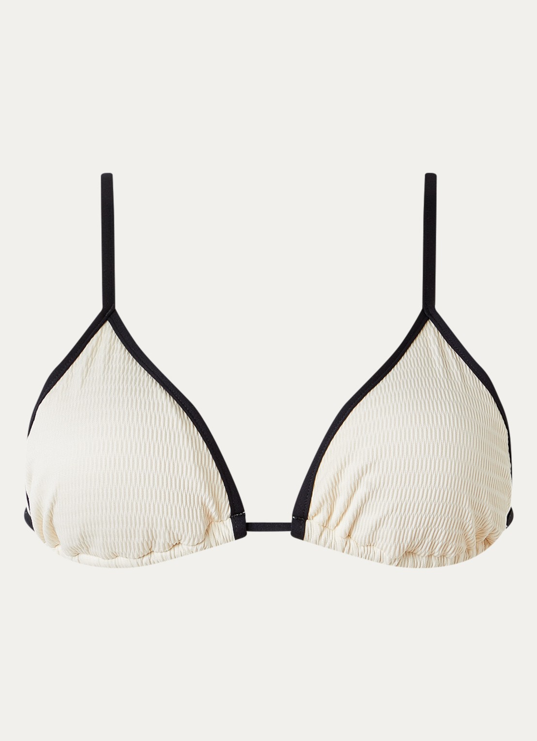 Seafolly Triangel bikinitop met uitneembare vulling - voorkant creme