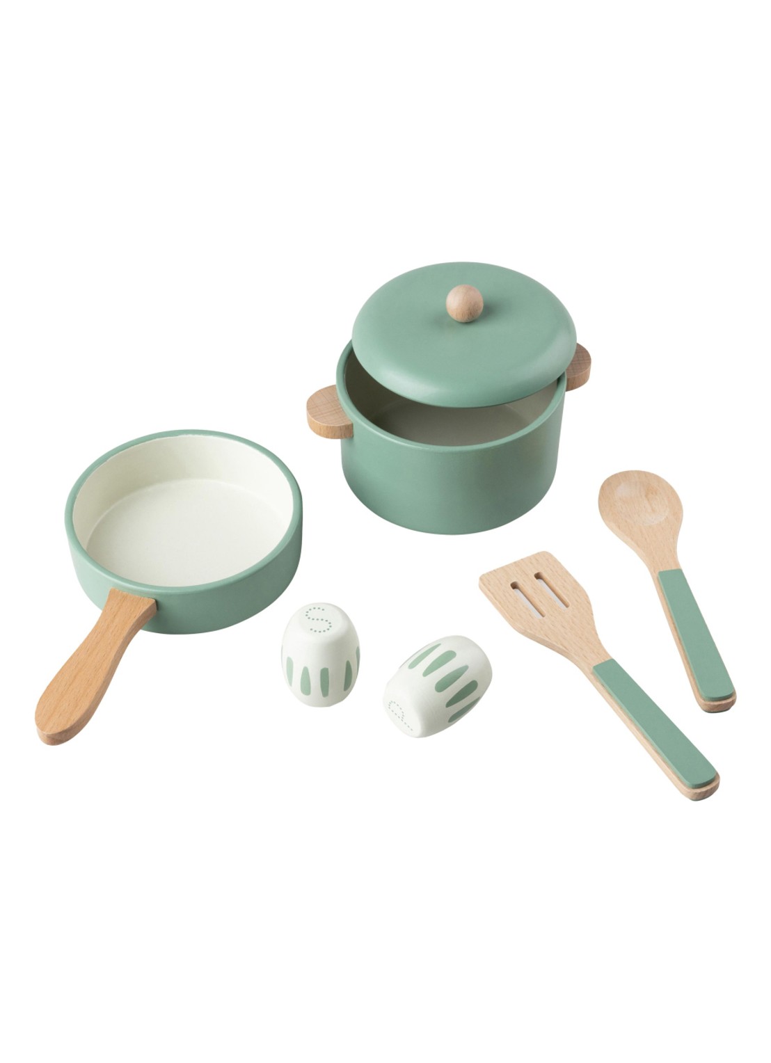 Sebra Pannenset speelgoed - voorkant turquoise