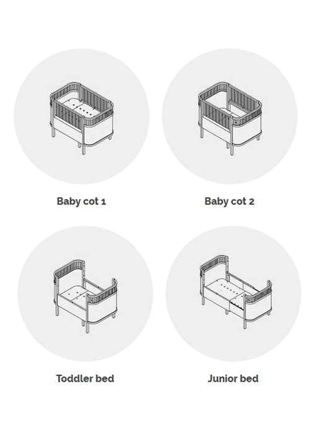 Sebra Sebra Kili baby ledikant - detail 6 donkergrijs