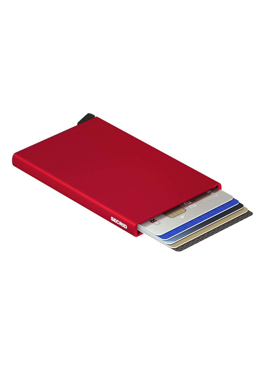 Secrid Cardprotector pasjeshouder van aluminium - achterkant 3 steenrood