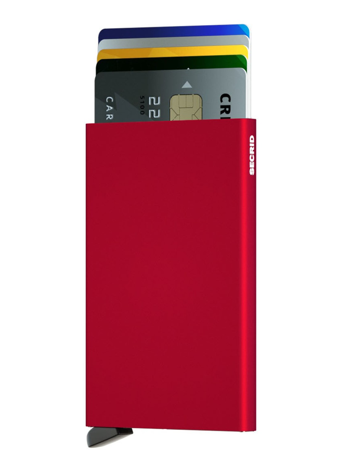 Secrid Cardprotector pasjeshouder van aluminium - voorkant 2 steenrood