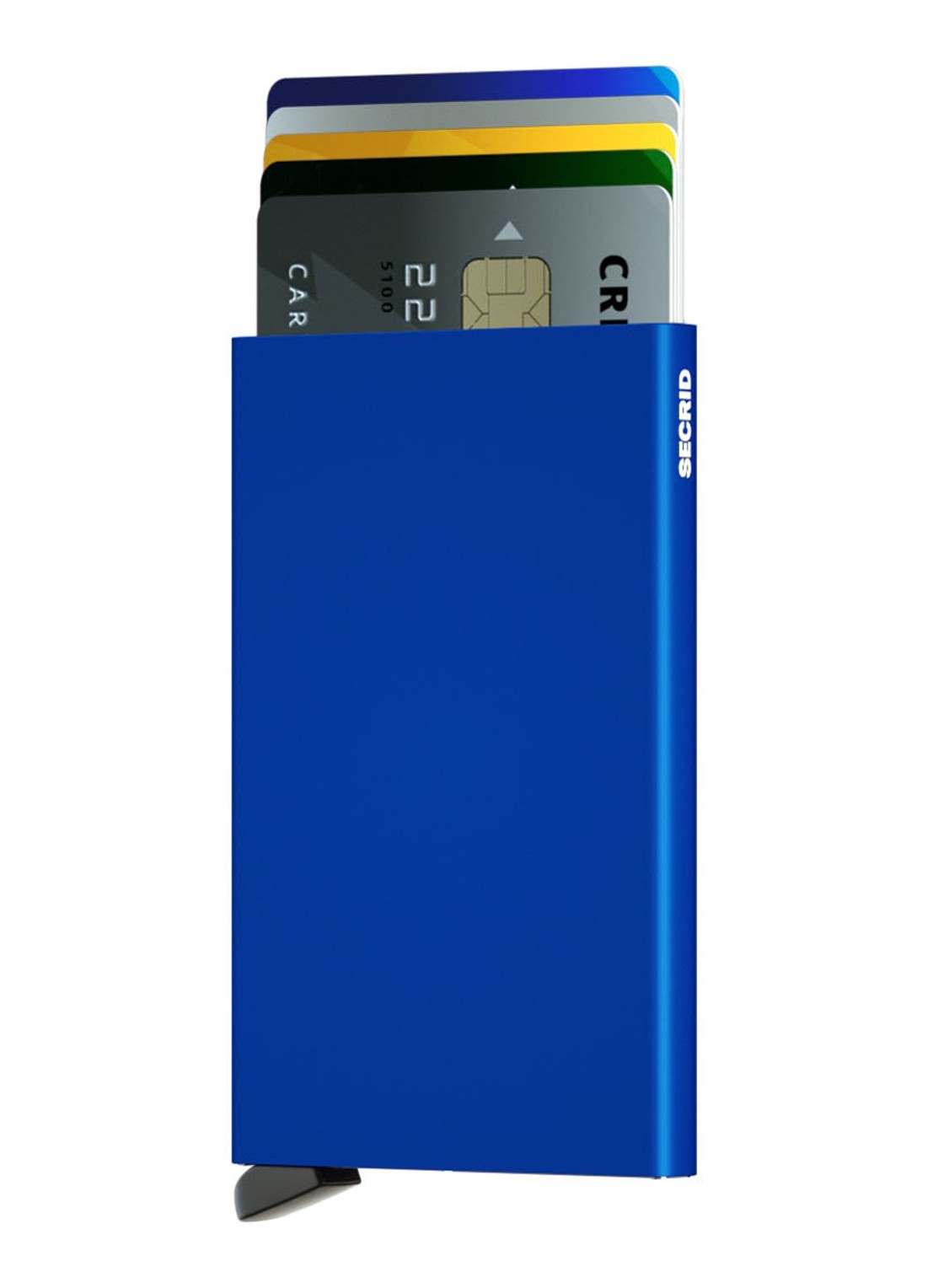Secrid Cardprotector pasjeshouder van aluminium - voorkant 2 blauw
