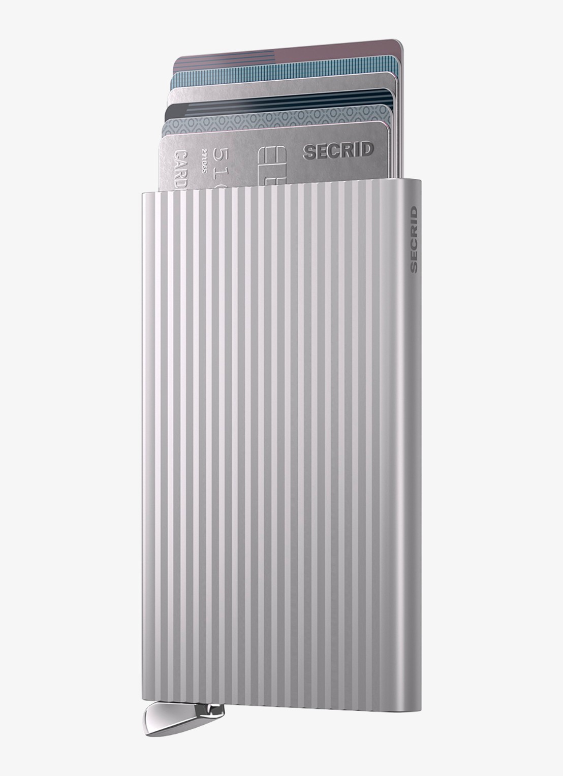 Secrid Cardprotector+ pasjeshouder van aluminium - voorkant zilver