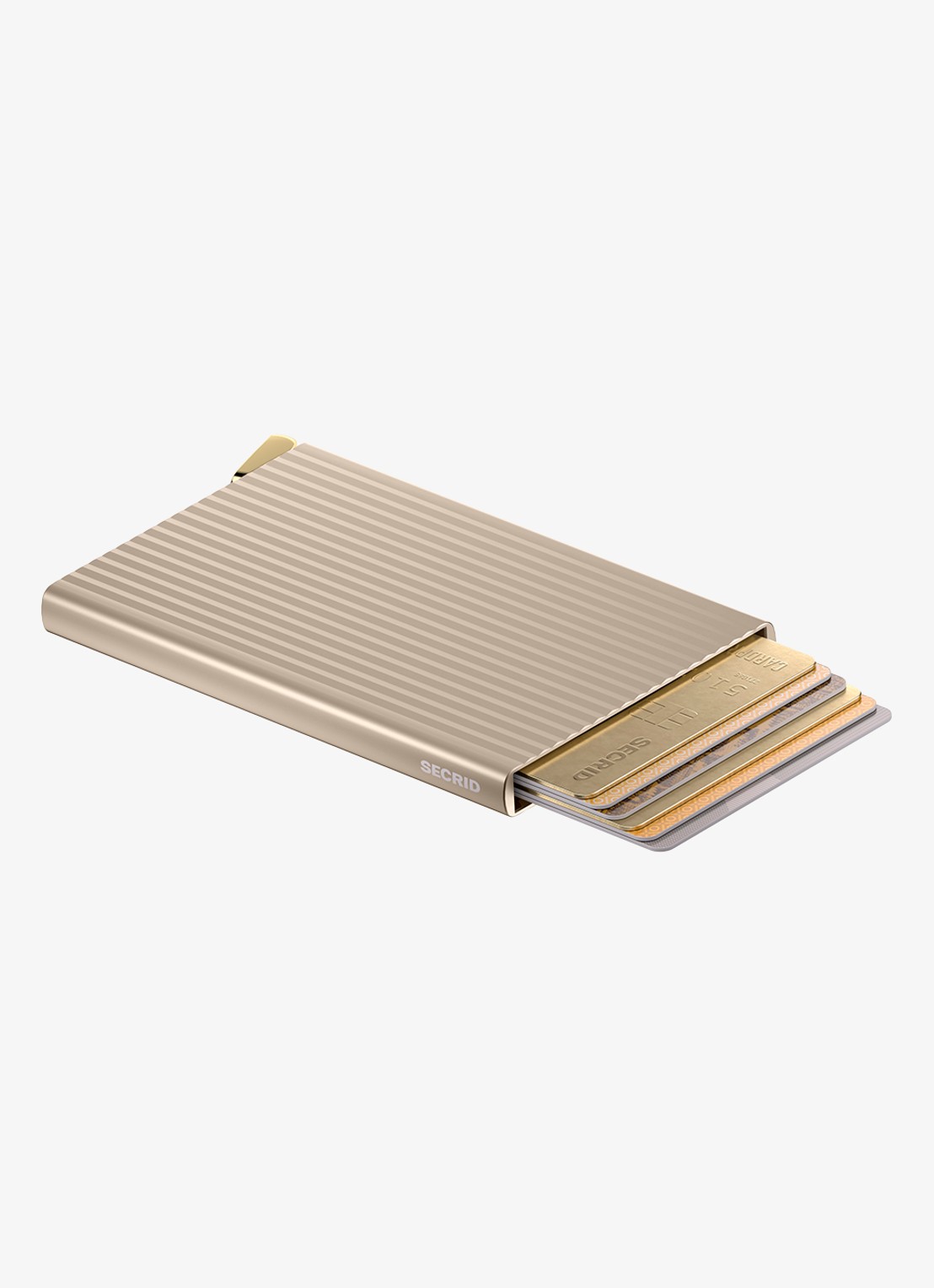 Secrid Cardprotector+ pasjeshouder van aluminium - achterkant 3 creme