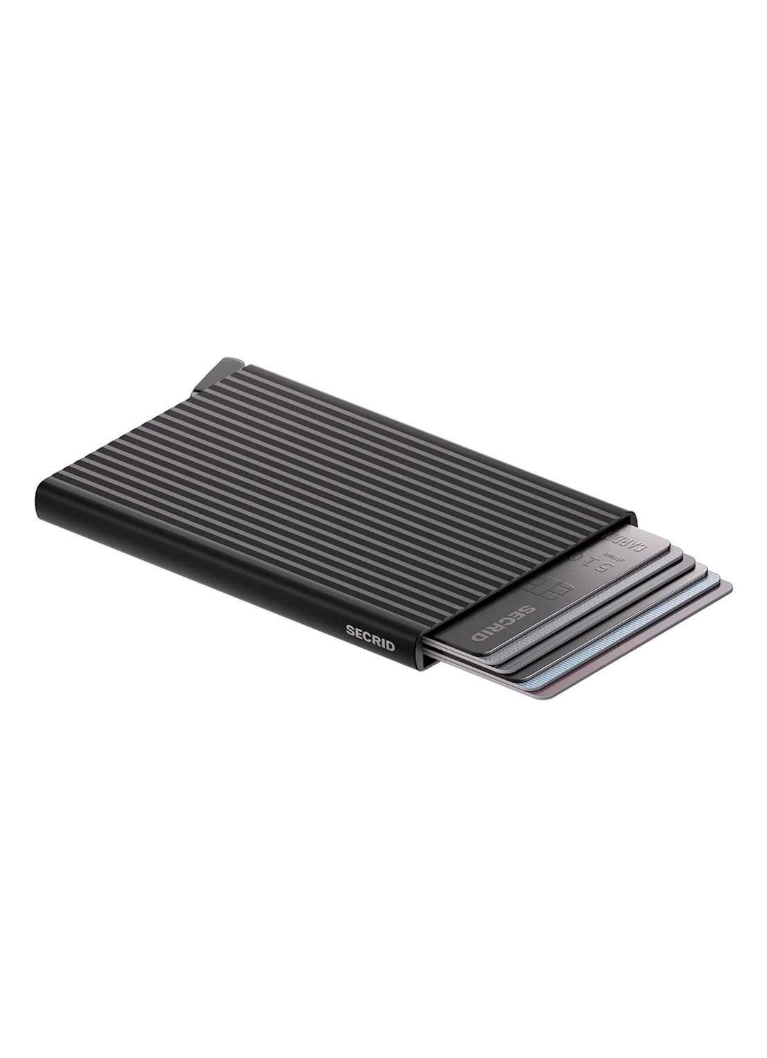 Secrid Cardprotector+ pasjeshouder van aluminium - voorkant 2 zwart