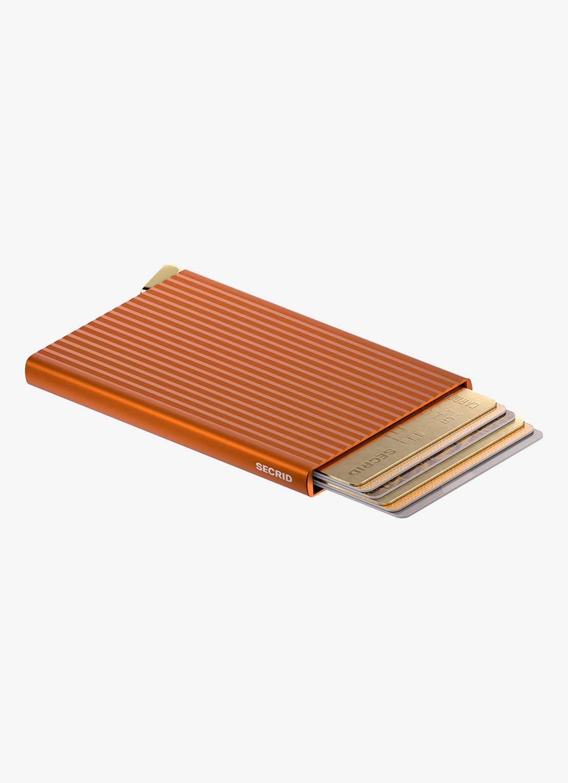 Secrid Cardprotector+ pasjeshouder van aluminium - achterkant 7 oranje