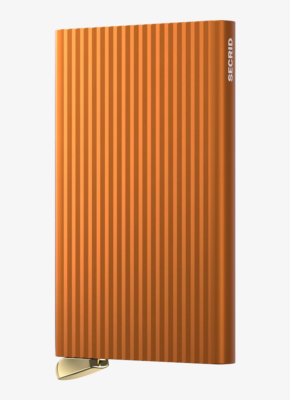 Secrid Cardprotector+ pasjeshouder van aluminium - voorkant 2 oranje
