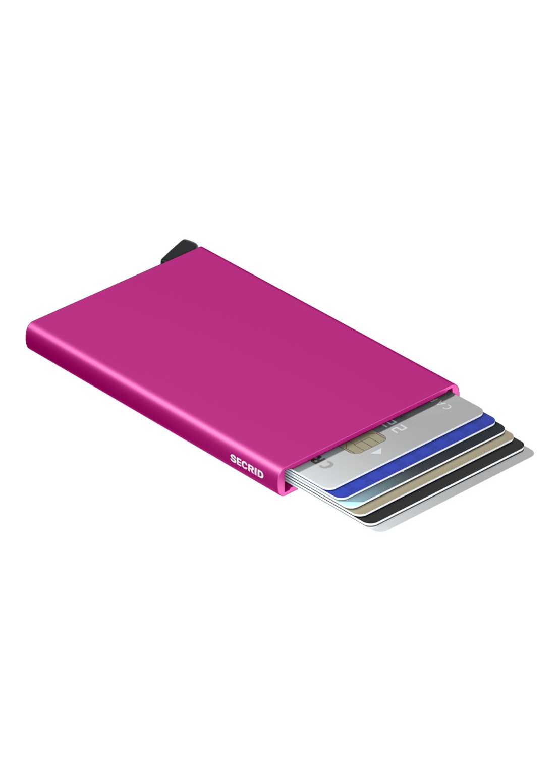 Secrid Cardprotector pasjeshouder van aluminium - achterkant fuchsia