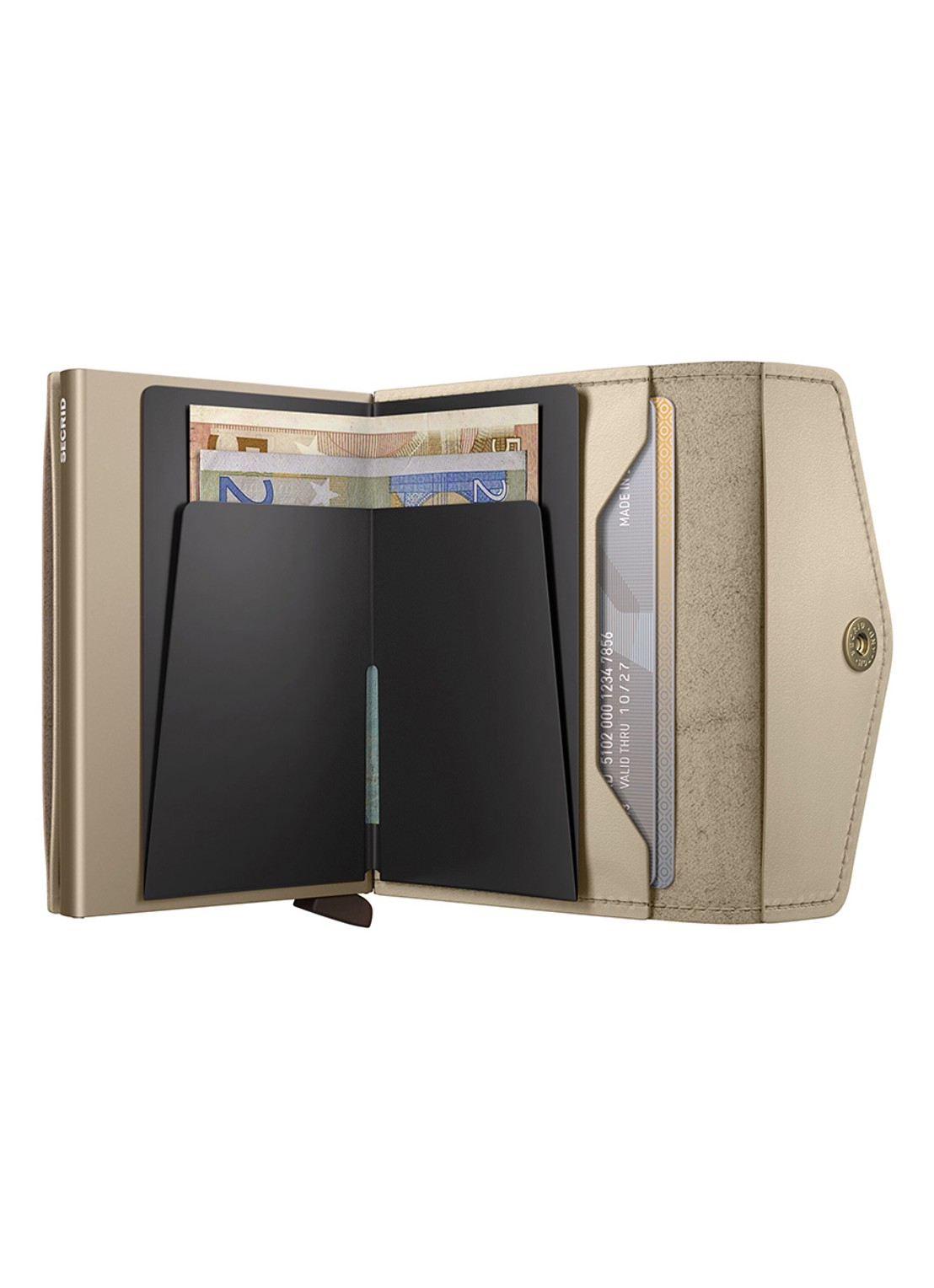Secrid Envelloppe Original pasjeshouder van leer - achterkant 5 taupe