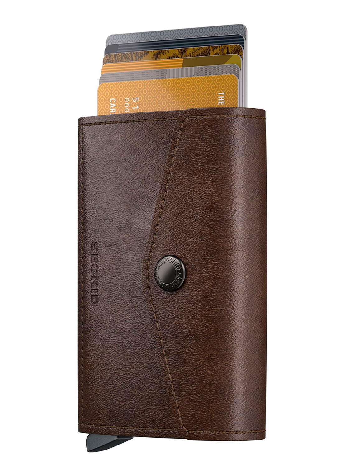 Secrid Enveloppe Vintage pasjeshouder van leer - voorkant 4 donkerbruin